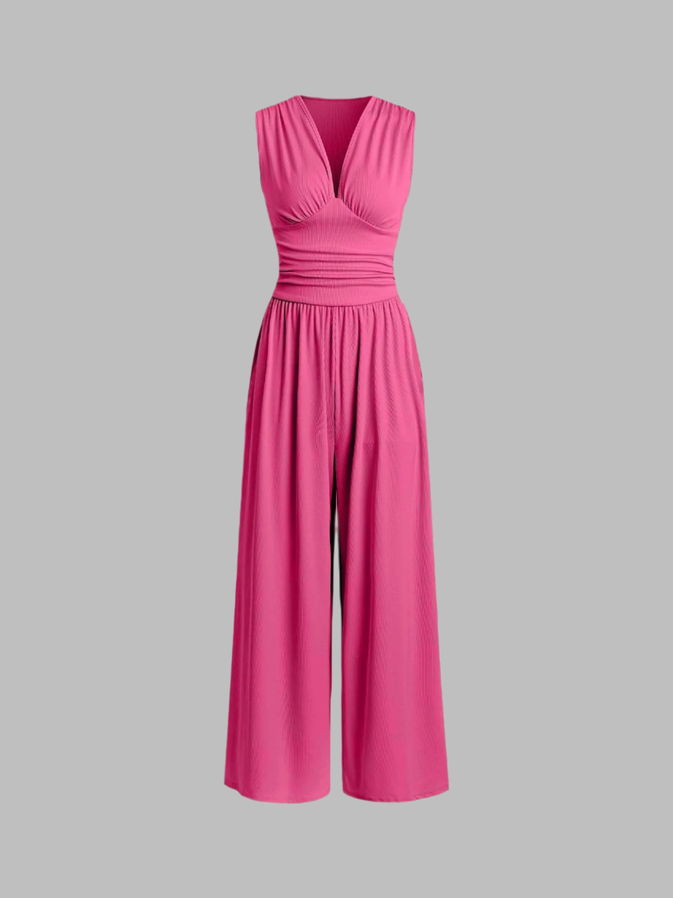 Elegant Sleeveless Wide Leg Jumpsuit Soft Fit