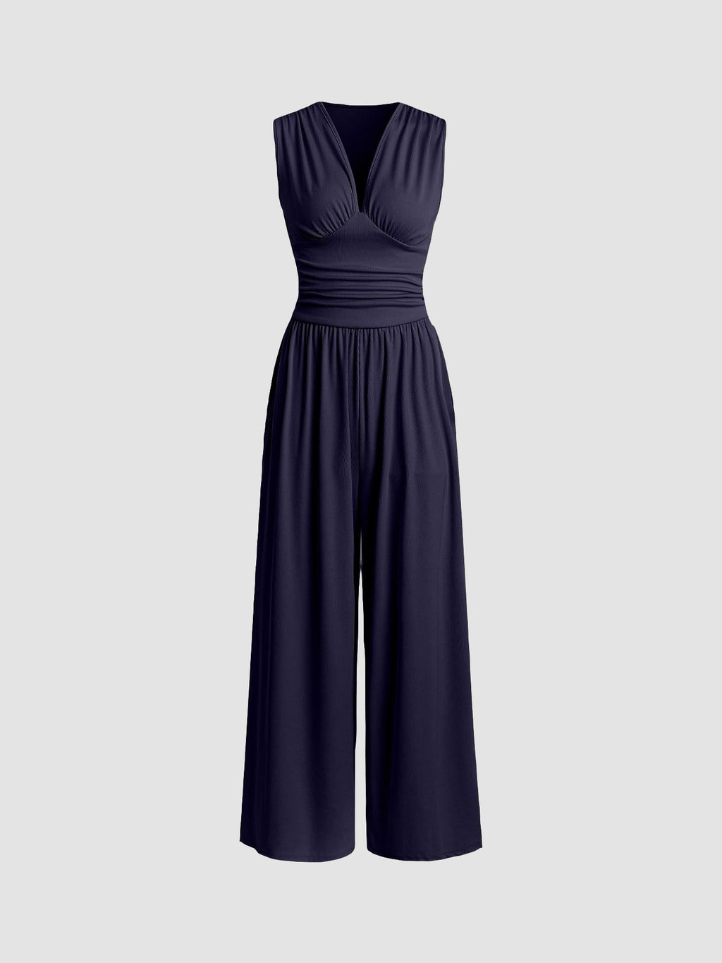 Elegant Sleeveless Wide Leg Jumpsuit Soft Fit