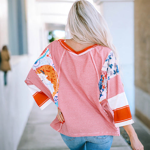 Balvessa | Patchwork Batwing Top