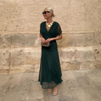 Louise | Chic V-Neck Maxi Dress for Special Occasions