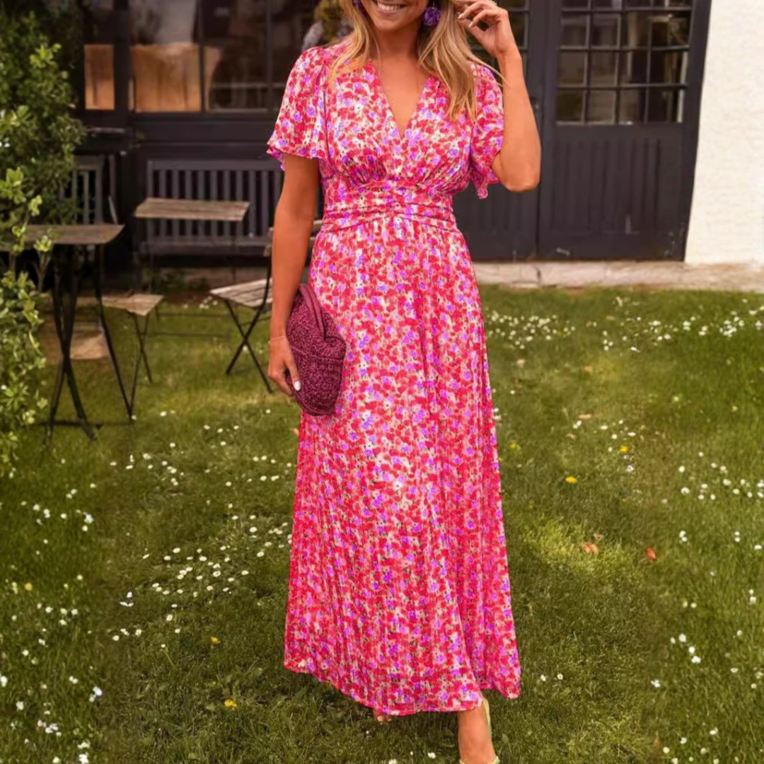 Élina – Elegant Floral Maxi Dress