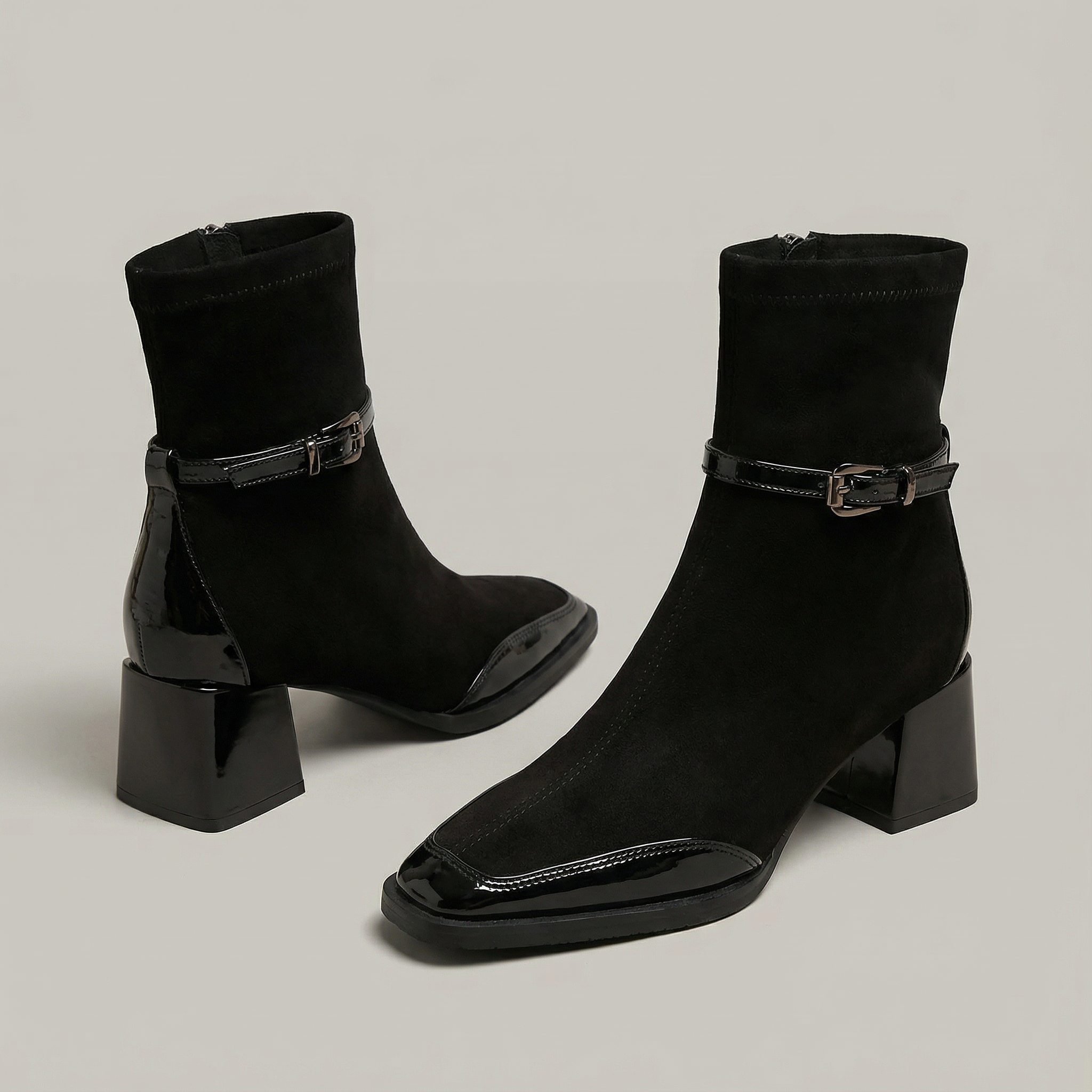 Rovielle | Elegant Mid Heel Ankle Boots