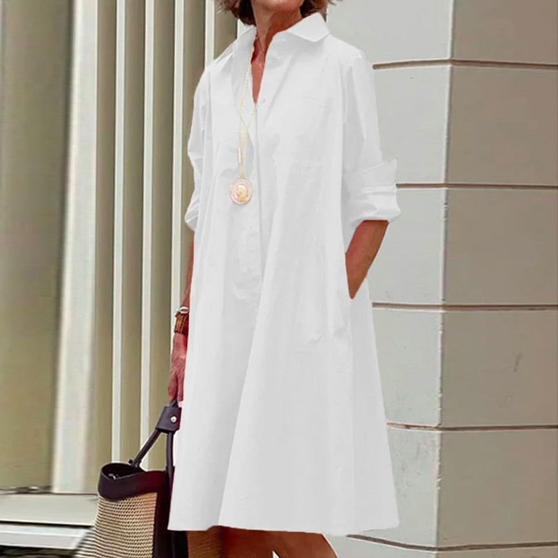 Gradient Green A Line Dress Casual Lightweight Fabric