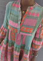 Ava | Stylish V-Neck Hemp Dress for Summer