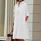 Gradient Green A Line Dress Casual Lightweight Fabric