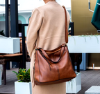 Scratch Proof Leather Hobo Handbag Versatile Wear