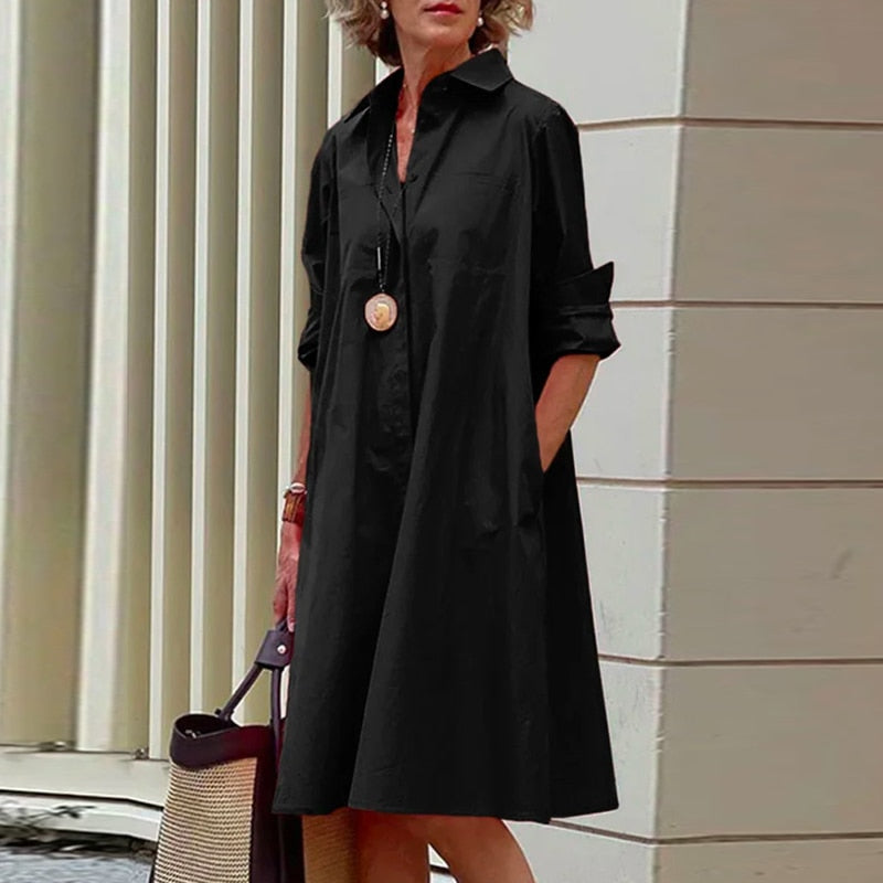 Gradient Green A Line Dress Casual Lightweight Fabric