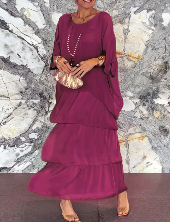 Lara – Graceful Maxi Dress with Flowing Design