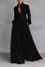 Serena | Elegant Button-Down Maxi Dress