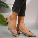 Crystelle | Elegant Crystal Heel Sandals