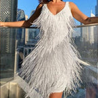 Fringella | Elegant Fringe Party Dress