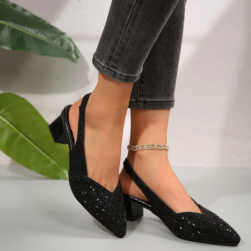Crystelle | Elegant Crystal Heel Sandals