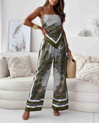 Helen | Vacation Ready Stylish Lace-Up Vest & Trousers Two-Piece Set Dress