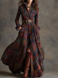 Seralyne | Checked Maxi Shirt Dress (No Belt)