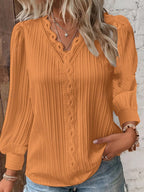 Orlisse | Elegant Solid Blouse
