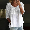 Embroidered Floral Women's Top Lightweight Breathable