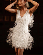 Fringella | Elegant Fringe Party Dress