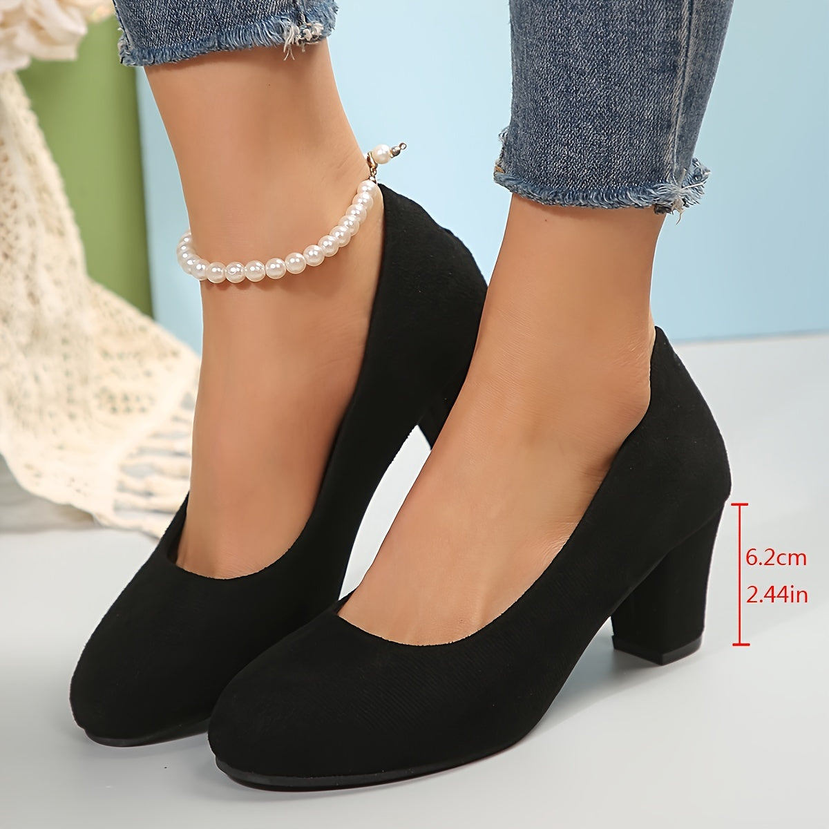 Feylarisse | Wide Toe Stable Heel Pumps