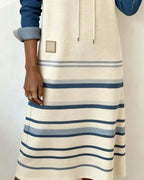 Corvania | Striped Hooded Color Mix Dress