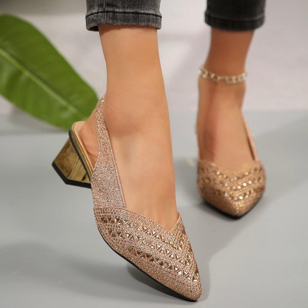 Crystelle | Elegant Crystal Heel Sandals