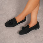 Navy Blue Loafers Comfortable Supportive Flat Heel