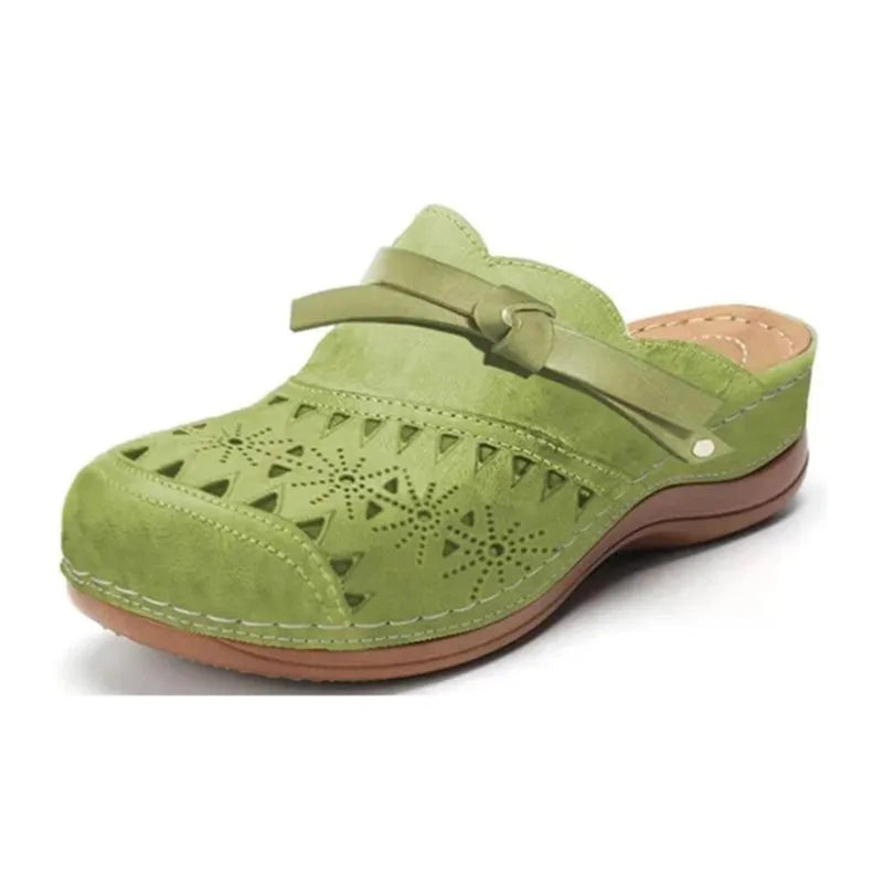 Comfortable Leather Clogs Supportive Orthopedic Sole
