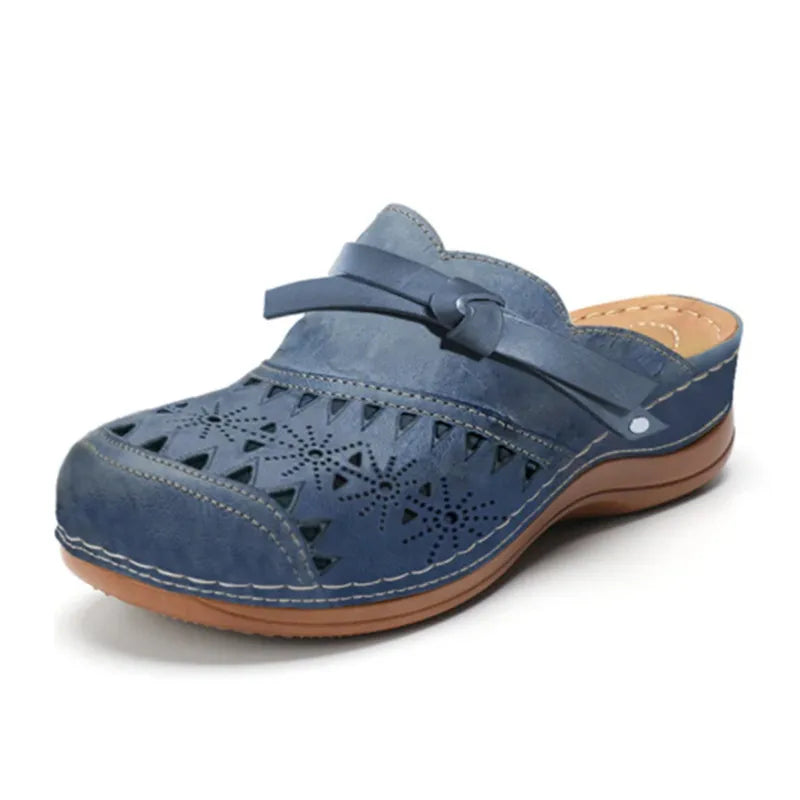 Comfortable Leather Clogs Supportive Orthopedic Sole