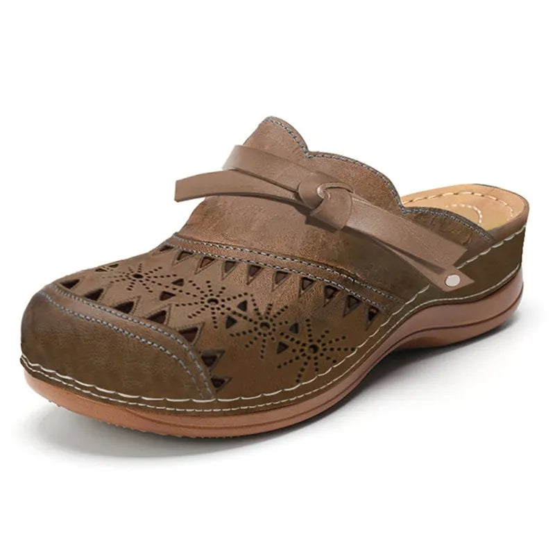 Comfortable Leather Clogs Supportive Orthopedic Sole