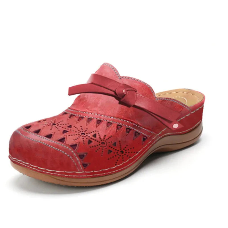 Comfortable Leather Clogs Supportive Orthopedic Sole