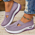 Breathable Slip On Athletic Shoes Lightweight Knit Comfort