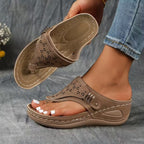 Supportive Wedge Sandals Cushioned Comfortable Fit