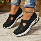 Breathable Slip On Athletic Shoes Lightweight Knit Comfort