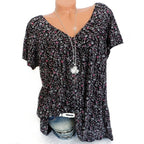 Flovessa | Printed V Neck Shirt