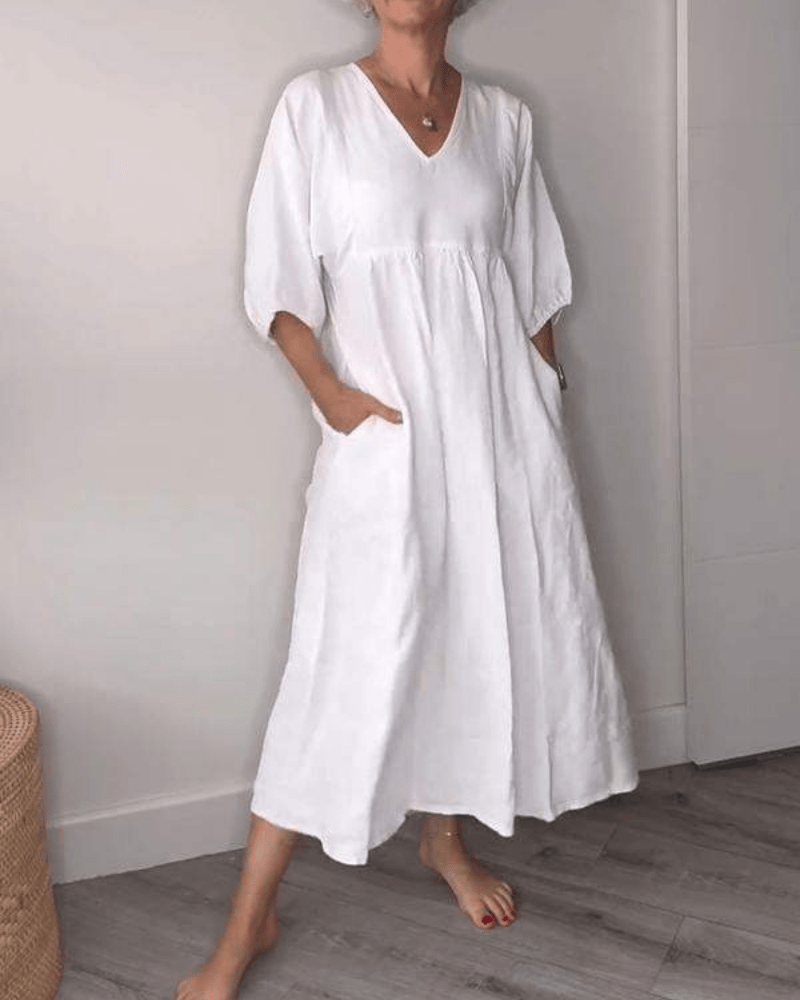 Corvalyn | Elegant V-neck Maxi