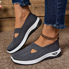 Breathable Slip On Athletic Shoes Lightweight Knit Comfort