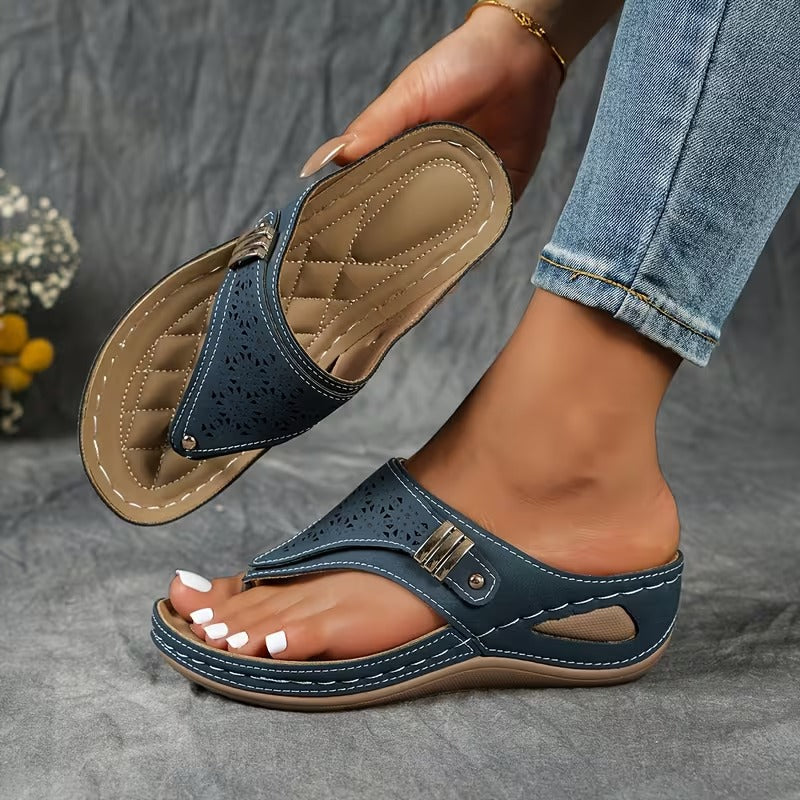 Supportive Wedge Sandals Cushioned Comfortable Fit