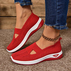 Breathable Slip On Athletic Shoes Lightweight Knit Comfort