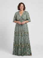 Élodie – V-Neck Long Floral Dress