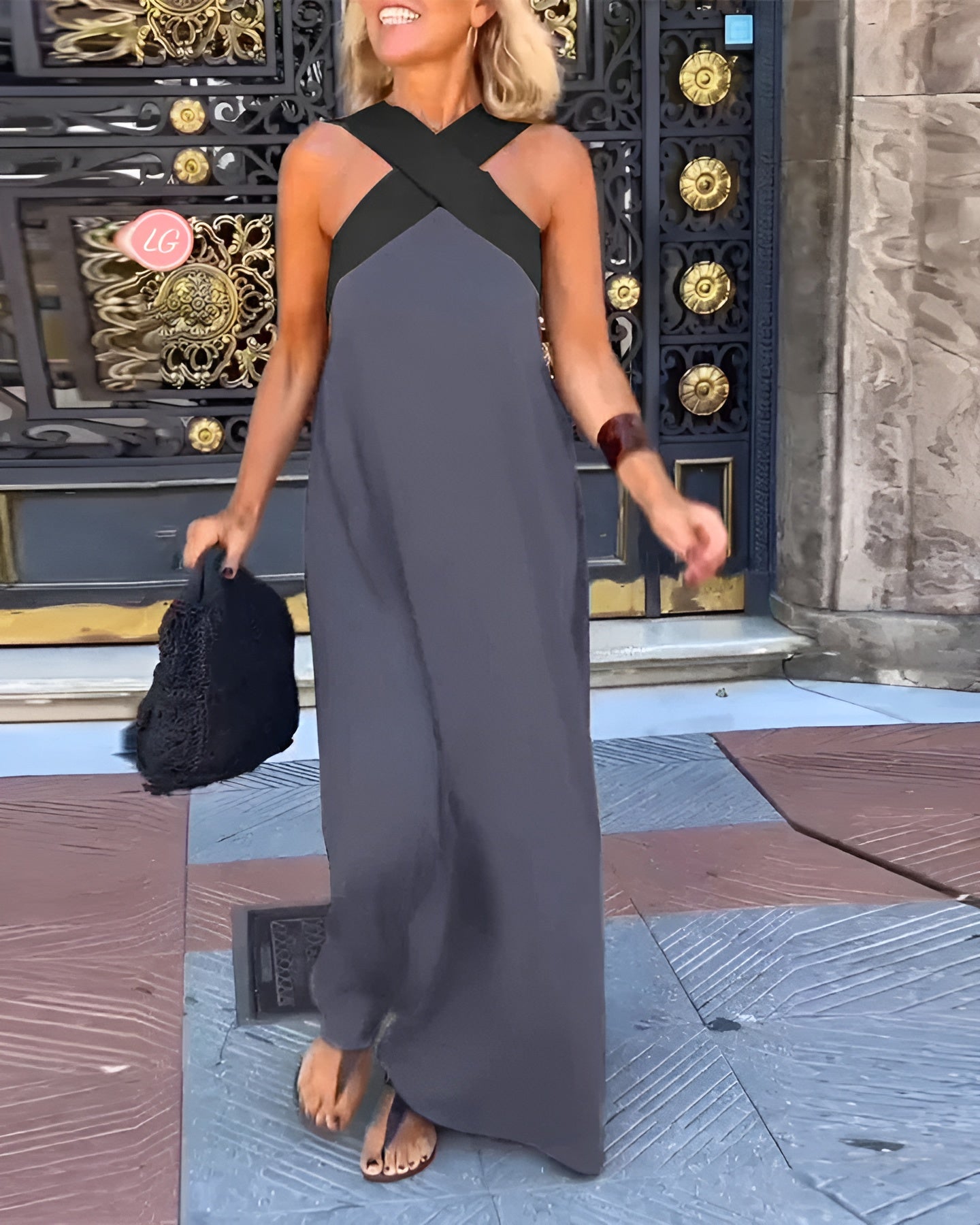 Delphine | Cross-Front Cut Dress