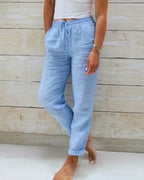 Lightweight Linen Pants Women Breathable Comfort