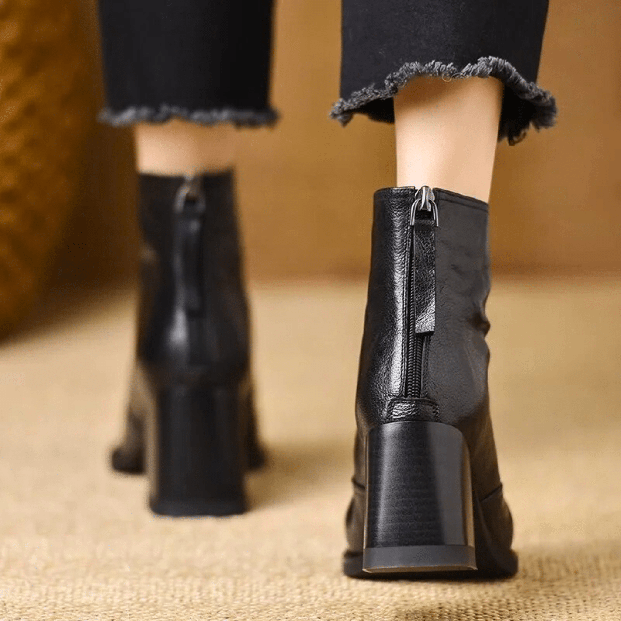 Melvarissea | Luxury Mid Heel Ankle Boots