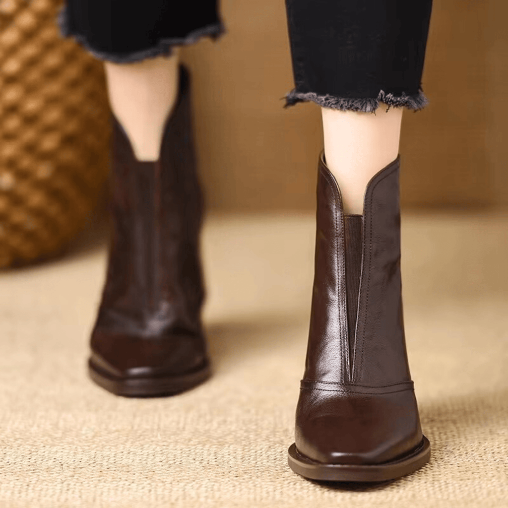 Melvarissea | Luxury Mid Heel Ankle Boots