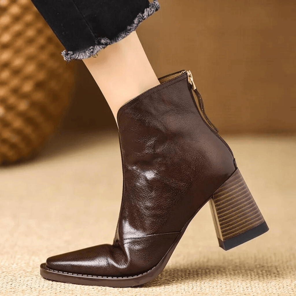 Melvarissea | Luxury Mid Heel Ankle Boots